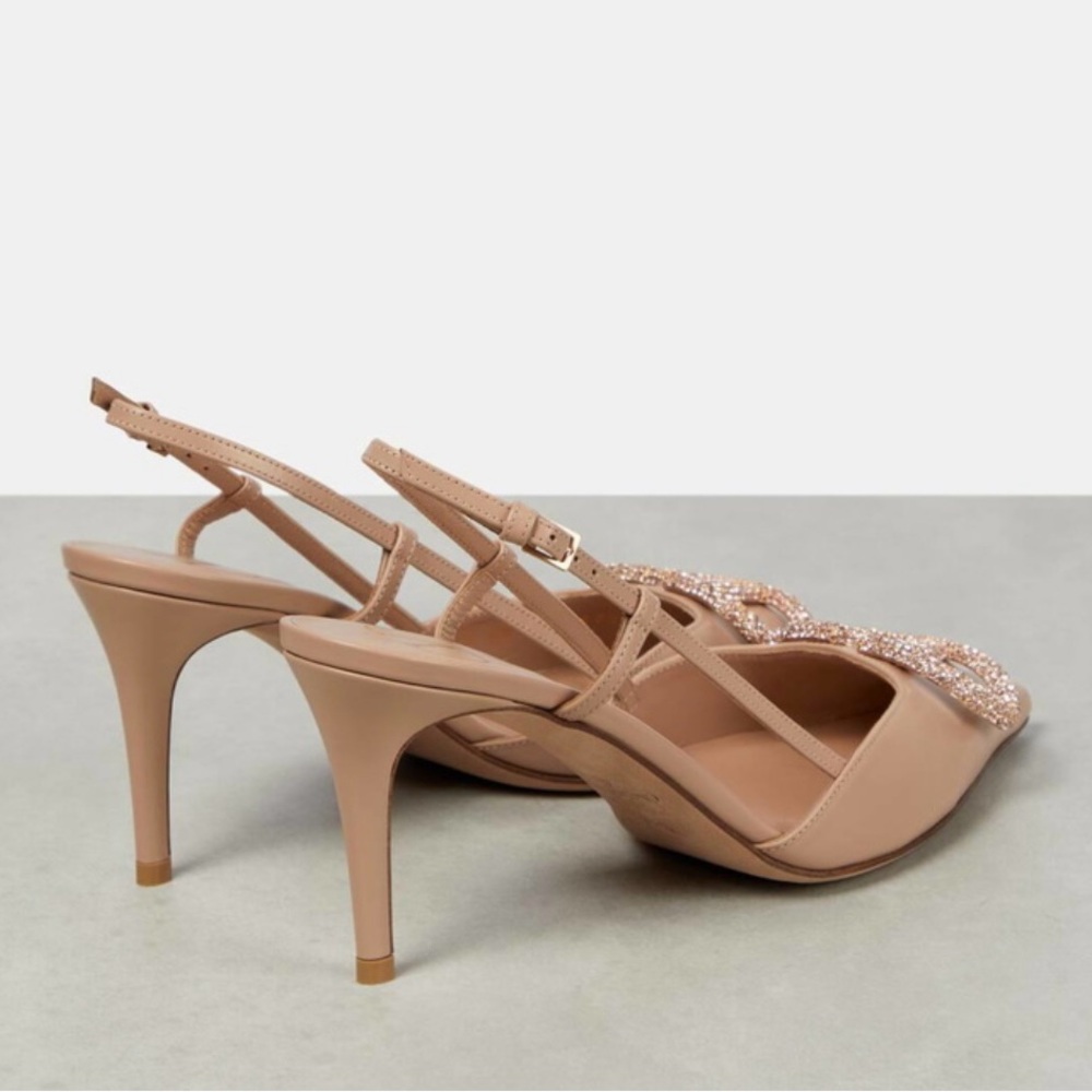 Valentino Garavani VLogo Signature 80 slingback leather pumps - Picture 6 of 8